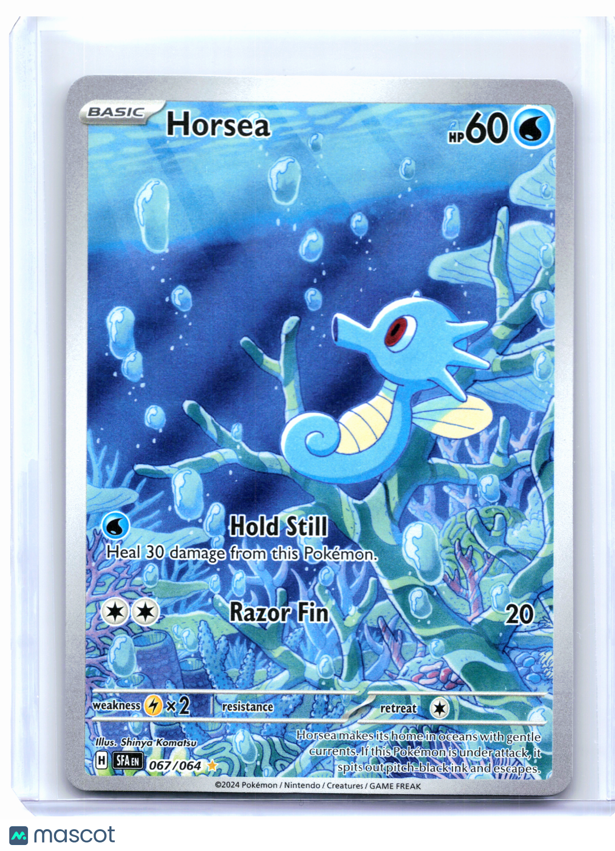 2024 Pokemon—Horsea #067/064 Shrouded Fable—Illustration Rare Holo
