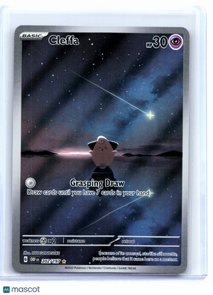 2023 Pokemon—Cleffa #202/197 Obsidian Flames—Illustration Rare Holo