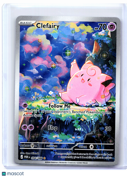 2026 Pokemon—Clefairy #094/088 Perfect Order—Illustration Rare Holo