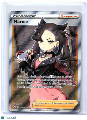 2020 Pokemon—Marnie (Full Art) #200/202 Sword & Shield Base Set—Ultra Rare [DMG]
