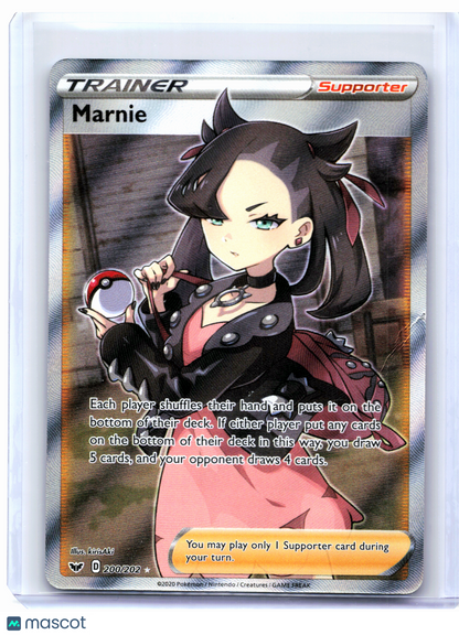 2020 Pokemon—Marnie (Full Art) #200/202 Sword & Shield Base Set—Ultra Rare [DMG]