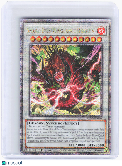 2025 YuGiOh!—Snake-Eyes Vengeance Dragon #ALIN-EN040 (ALIN)—QCSR Foil 1st Ed