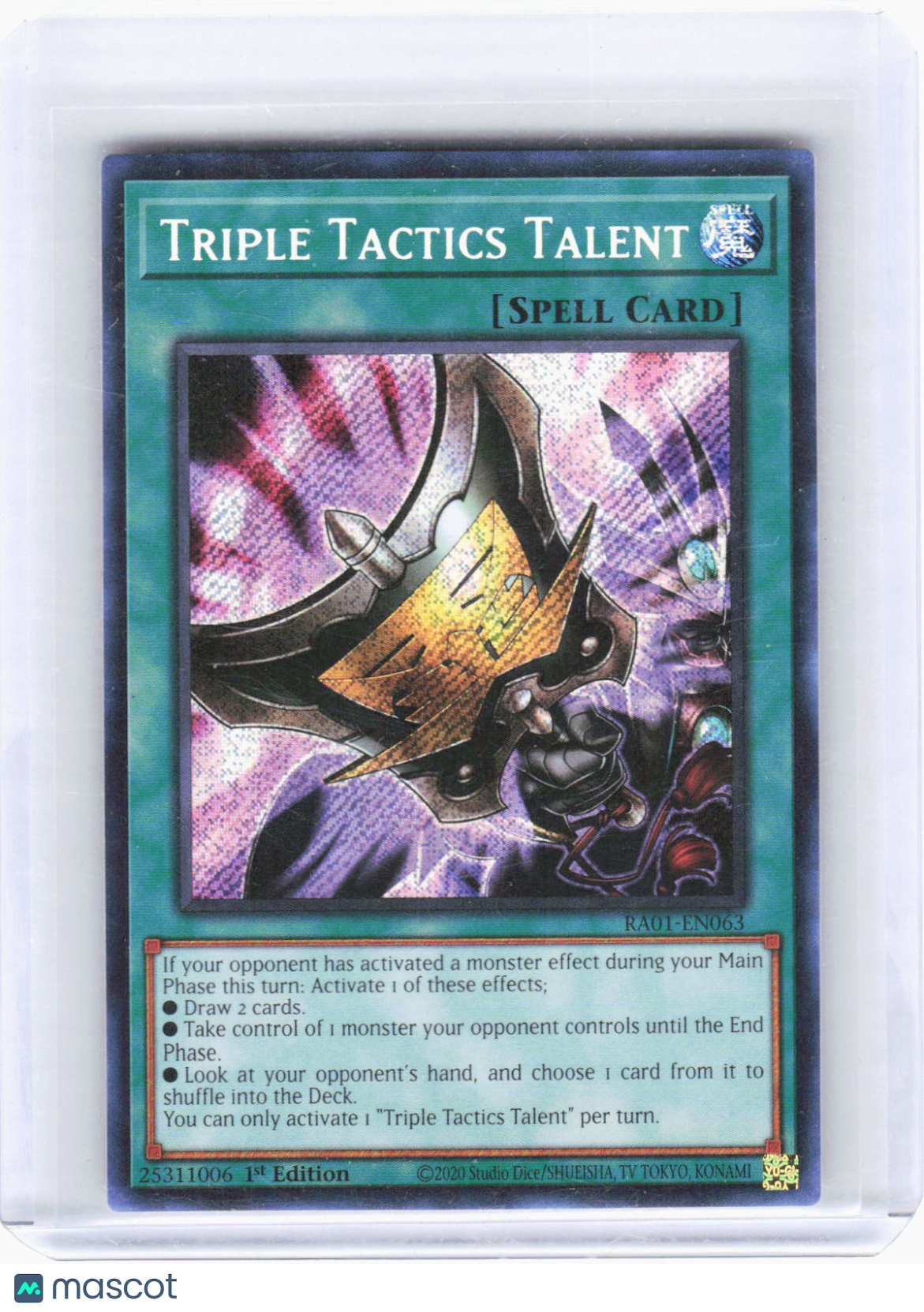 2023 YuGiOh!—Triple Tactics Talent #RA01-EN063 (RA01)—PSR Foil 1st Ed