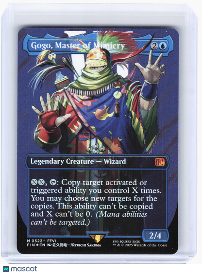 2025 Magic: TG—Gogo, Master of Mimicry (Borderless) #522 FIN—Mythic Surge Foil