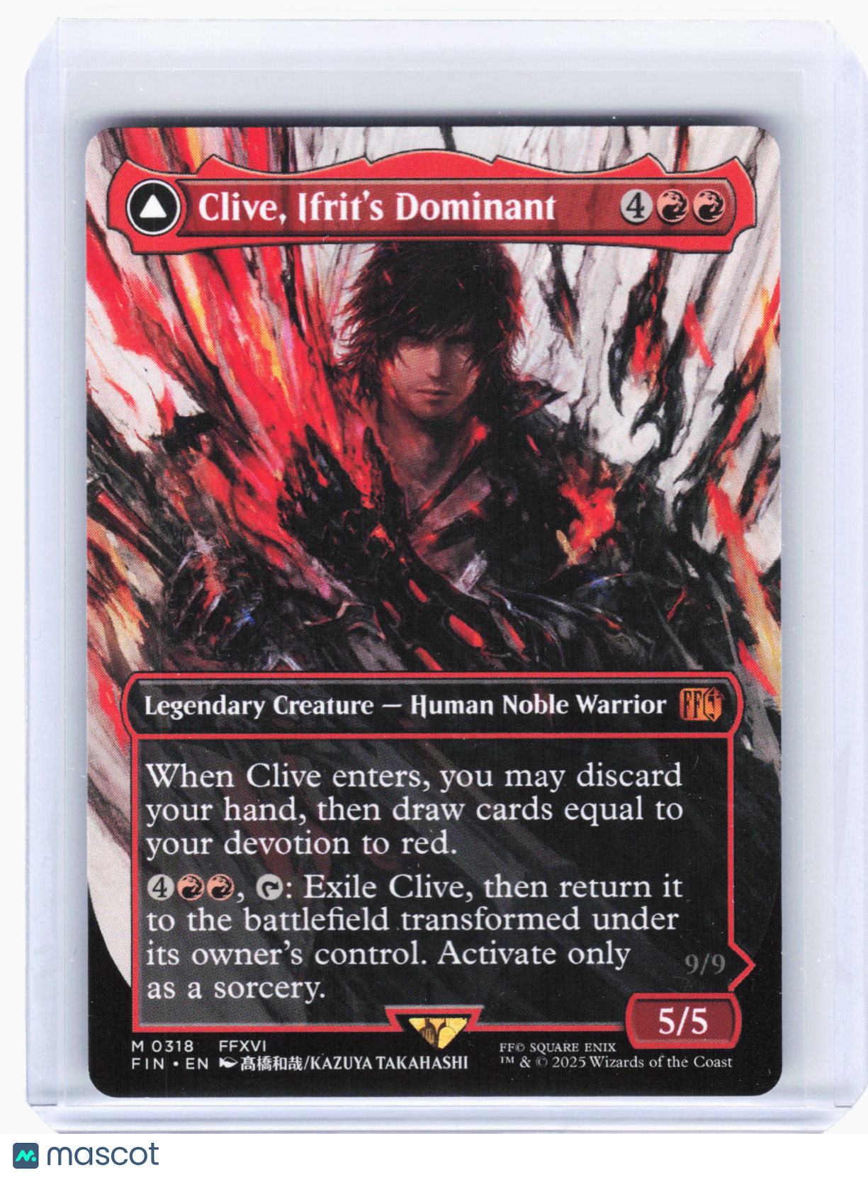 2025 Magic: TG—Clive, Ifrit's Dominant (Borderless) #318 FIN—Mythic Nonfoil