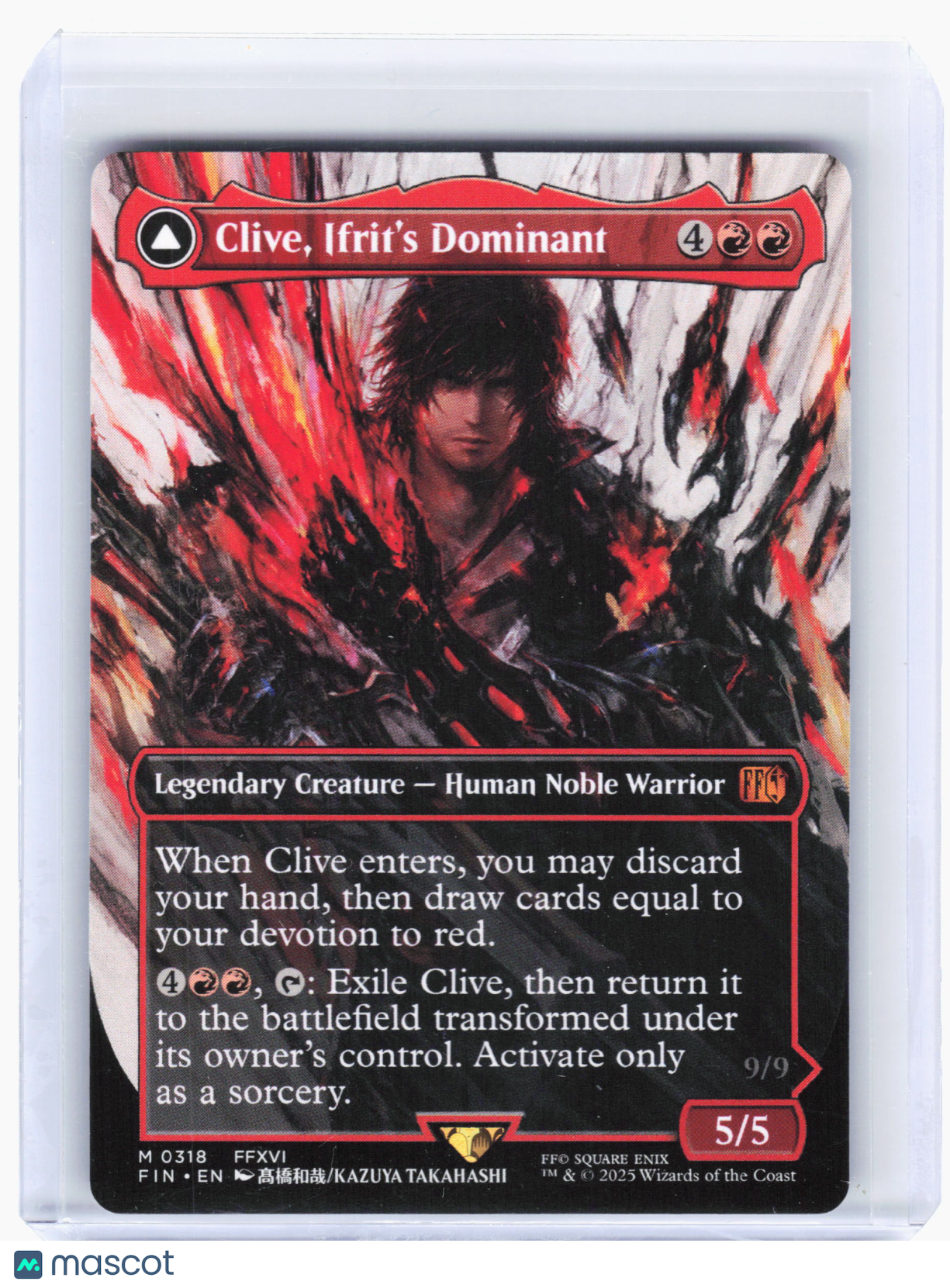 2025 Magic: TG—Clive, Ifrit's Dominant (Borderless) #318 FIN—Mythic Nonfoil