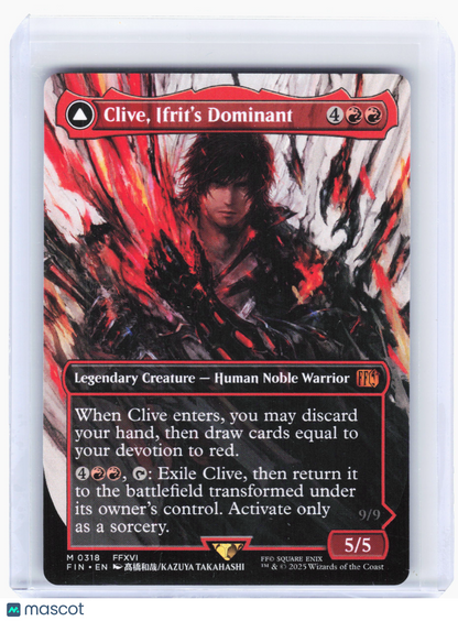 2025 Magic: TG—Clive, Ifrit's Dominant (Borderless) #318 FIN—Mythic Nonfoil