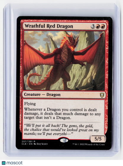 2022 MTG—Wrathful Red Dragon #207/361 Battle for Baldur's Gate— (Lightly Played)
