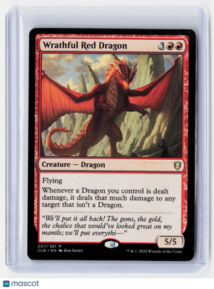 2022 Magic: The Gathering—Wrathful Red Dragon #207/361 (CLB)—Rare Nonfoil