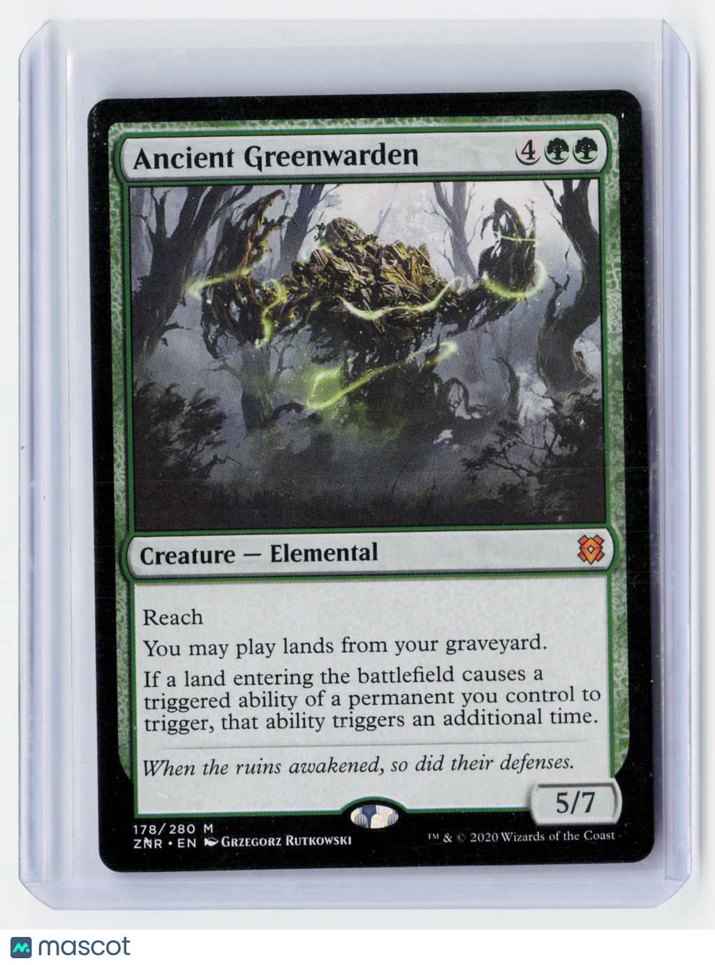 2020 Magic: TG—Ancient Greenwarden #178/280 Zendikar Rising (ZNR)—Mythic Nonfoil