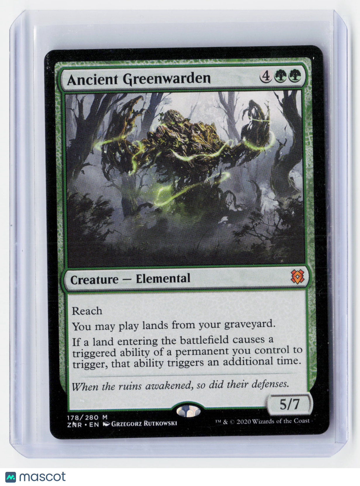 2020 Magic: TG—Ancient Greenwarden #178/280 Zendikar Rising (ZNR)—Mythic Nonfoil