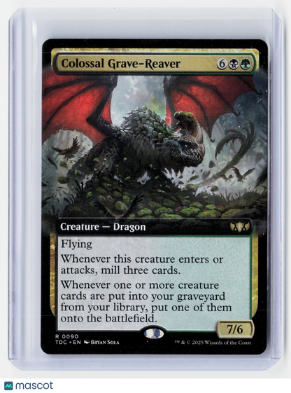 2025 —Colossal Grave-Reaver #0090 MTG Foundations—Rare Regular Extended Art