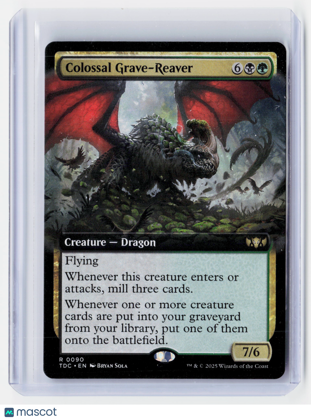 2025 Magic: TG—Colossal Grave-Reaver (Extended Art) #0090 (TDC)—Rare Nonfoil