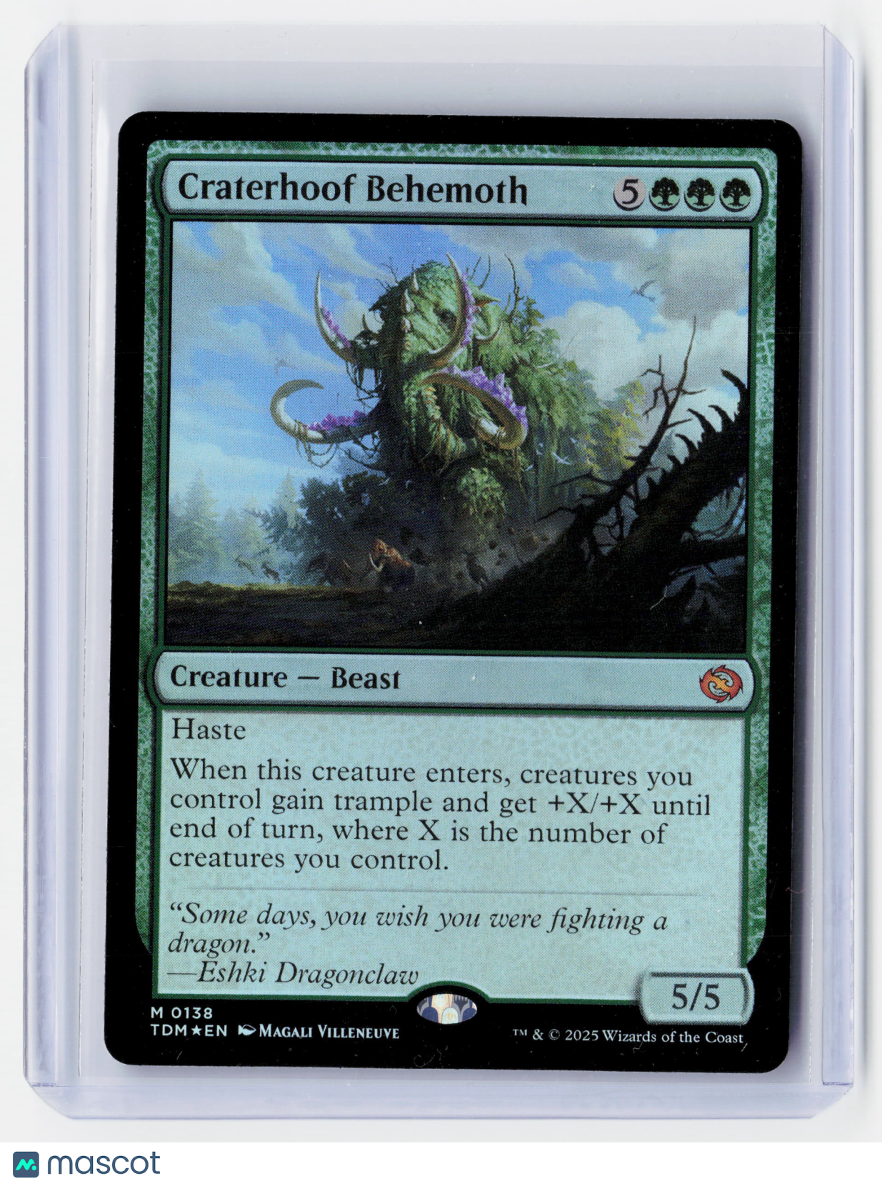 2025 Magic: The Gathering—Craterhoof Behemoth #0138 (TDM)—Mythic Foil