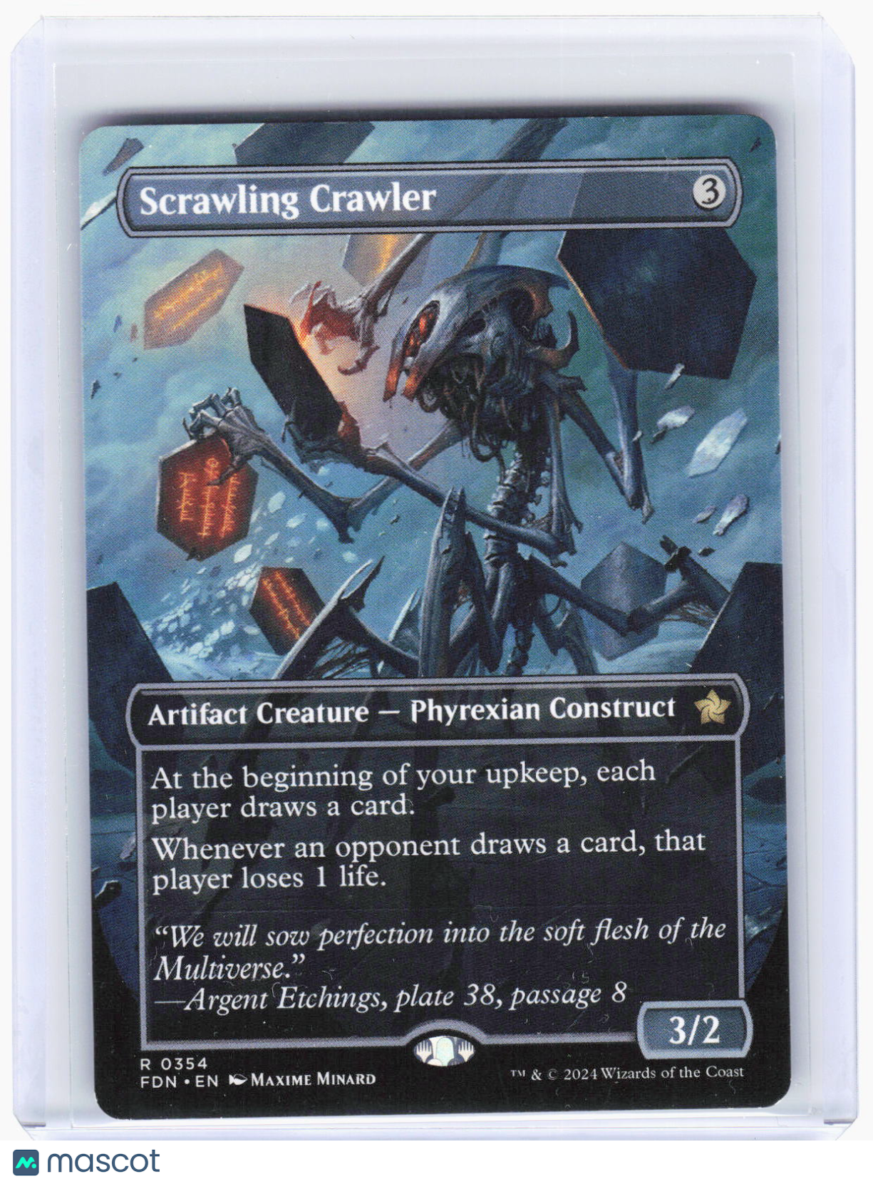 2024 Magic: The Gathering—Scrawling Crawler (Borderless)#354 (FDN)—Rare Non-Foil
