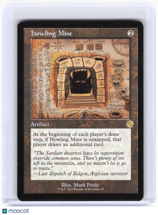 2022 Magic: The Gathering—Howling Mine (Schematic) #83 (BRR)—Rare Non-Foil