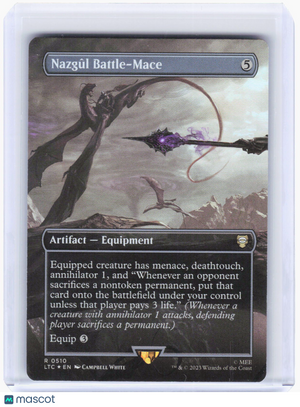 2023 Magic: The Gathering—Nazgul Battle-Mace (Borderless) #510 (LTC)—Rare Foil