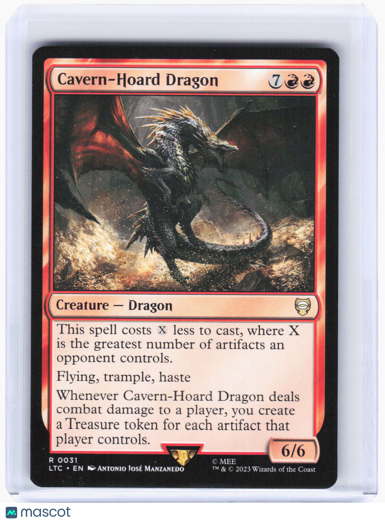 2023 Magic: The Gathering—Cavern-Hoard Dragon #31 (LTC)—Rare Non-Foil