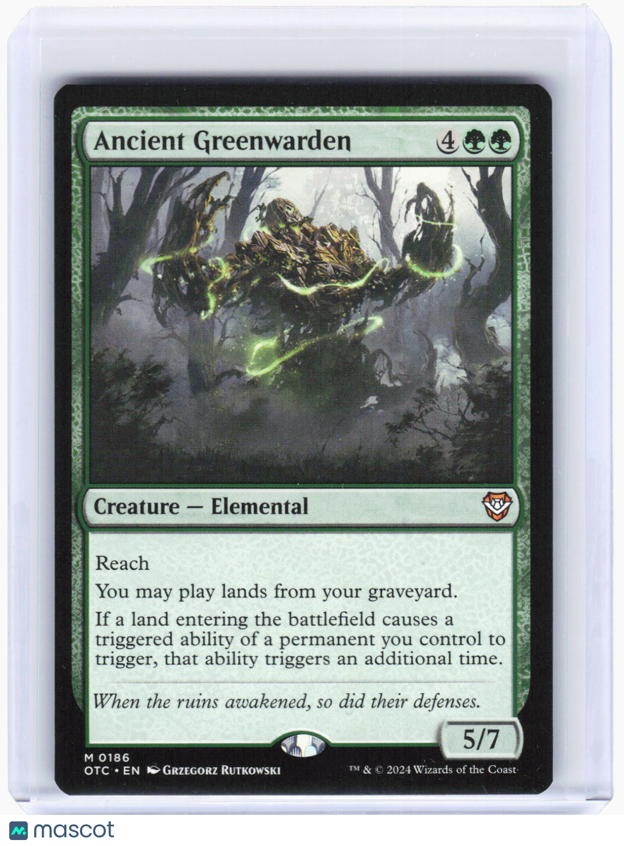 2024 Magic: The Gathering—Ancient Greenwarden #186 (OTC)—Mythic Non-Foil