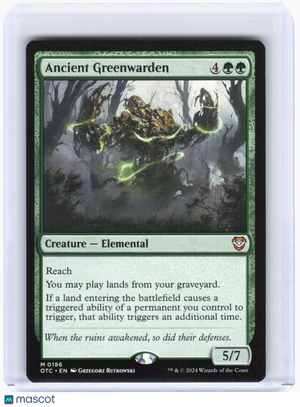 2024 Magic: The Gathering—Ancient Greenwarden #186 (OTC)—Mythic Non-Foil
