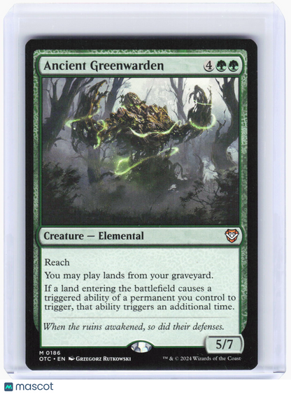 2024 Magic: The Gathering—Ancient Greenwarden #186 (OTC)—Mythic Non-Foil