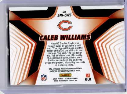 2025 Panini Score Football Stars of the NFL—Caleb Williams #SNJ-CWS (Patch)
