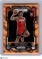 2023 Panini Prizm Basketball—Amen Thompson #150 Orange Ice RC