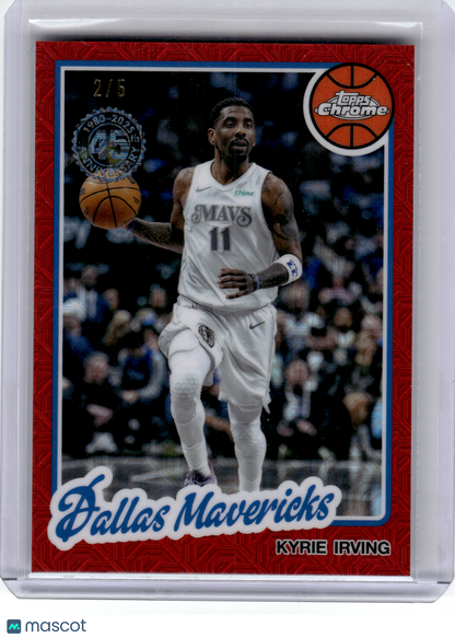 2025 Topps Chrome Basketball—Kyrie Irving #TC-KI Red Mojo 2/5
