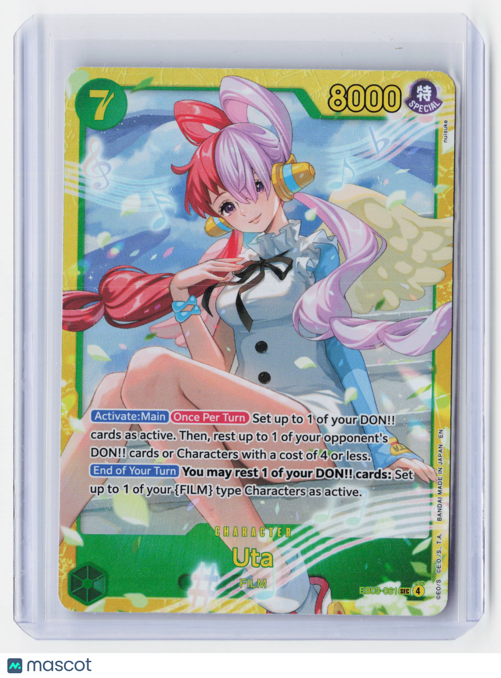 2026 One Piece Card Game—Uta #EB03-061 Extra Booster: Heroines Edition—SEC Holo