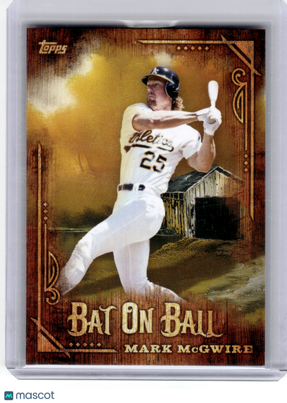 2025 Topps X Bob Ross The Joy of Baseball Bat On Ball—Mark McGwire #BOB-3
