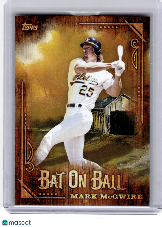 2025 Topps X Bob Ross The Joy of Baseball Bat On Ball—Mark McGwire #BOB-3