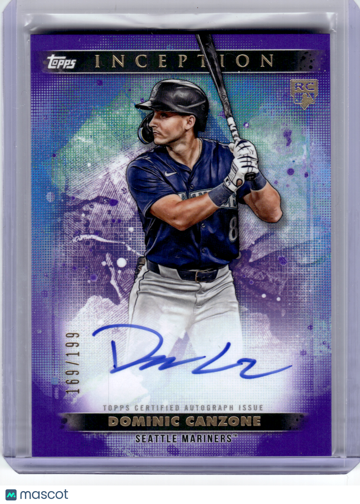 2024 Topps Inception Baseball—Dominic Canzone #BRES-DCA Purple RC 169/199