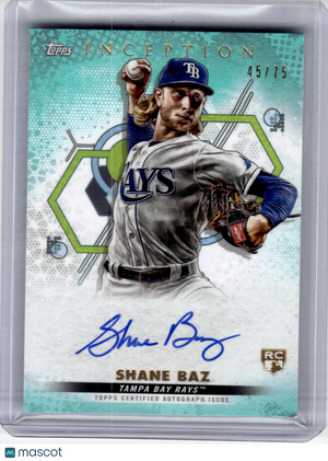 2022 Topps Inception Baseball—Shane Baz #BRES-SBA RC 45/75