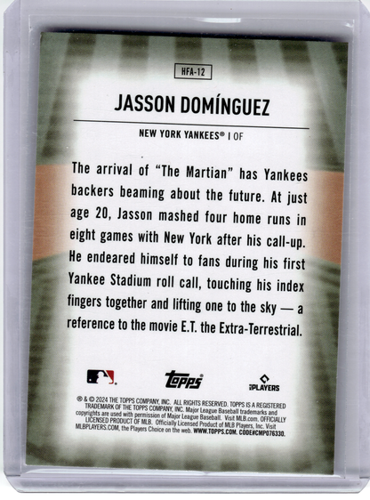 2024 Topps Home Field Advantage Baseball—Jasson Dominguez #HFA-12 RC