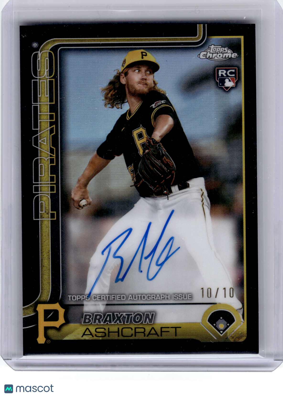 2025 Topps Chrome Baseball—Braxton Ashcraft #RA-BA Black Gold RC 10/10