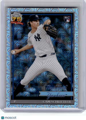 2026 Topps Chrome 75 Years of Baseball—Cam Schlittler #91C-94 Silver Refractor