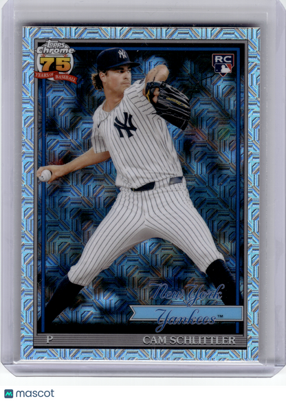 2026 Topps Chrome 75 Years of Baseball—Cam Schlittler #91C-94 Silver Refractor