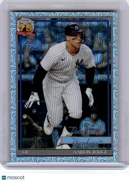 2025 Topps Chrome 75 Years of Baseball—Aaron Judge #91C-82 Silver Mojo Refractor