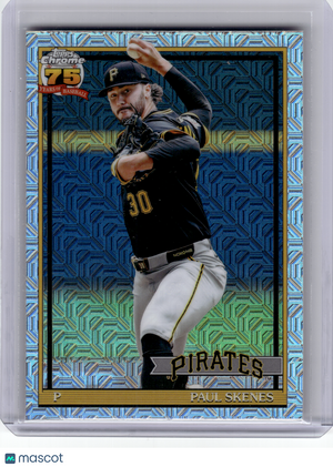 2025 Topps Chrome 75 Years of Baseball—Paul Skenes 91C-39 Silver Mojo Refractor
