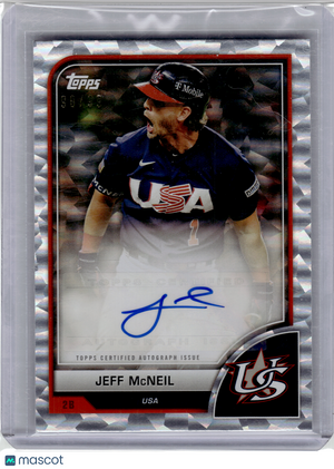 2023 Topps World Baseball Classic Baseball—Jeff McNeil #AV-JM Silver Prizm