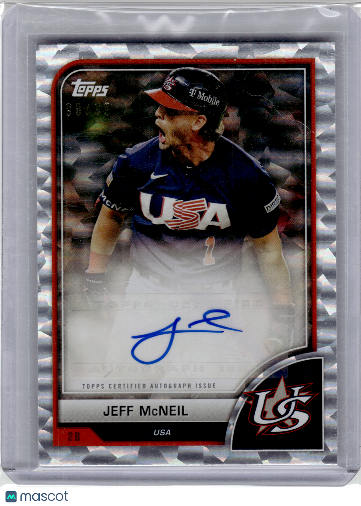 2023 Topps World Baseball Classic Baseball—Jeff McNeil #AV-JM Silver Prizm