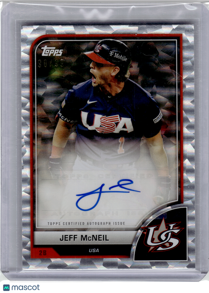 2023 Topps World Baseball Classic Baseball—Jeff McNeil #AV-JM Silver Prizm