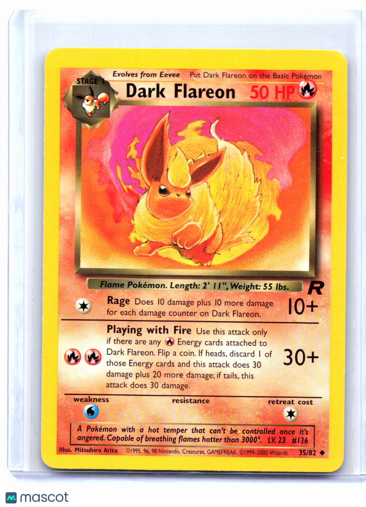 2000 Pokemon—Dark Flareon #35/82 Team Rocket—Uncommon Nonholo [Lightly Played]
