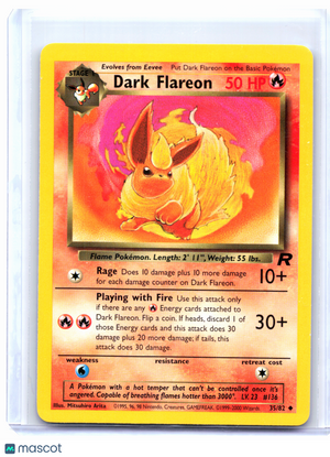 2000 Pokemon—Dark Flareon #35/82 Team Rocket—Uncommon Nonholo [Lightly Played]