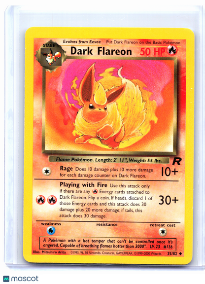 2000 Pokemon—Dark Flareon #35/82 Team Rocket—Uncommon Nonholo [Lightly Played]