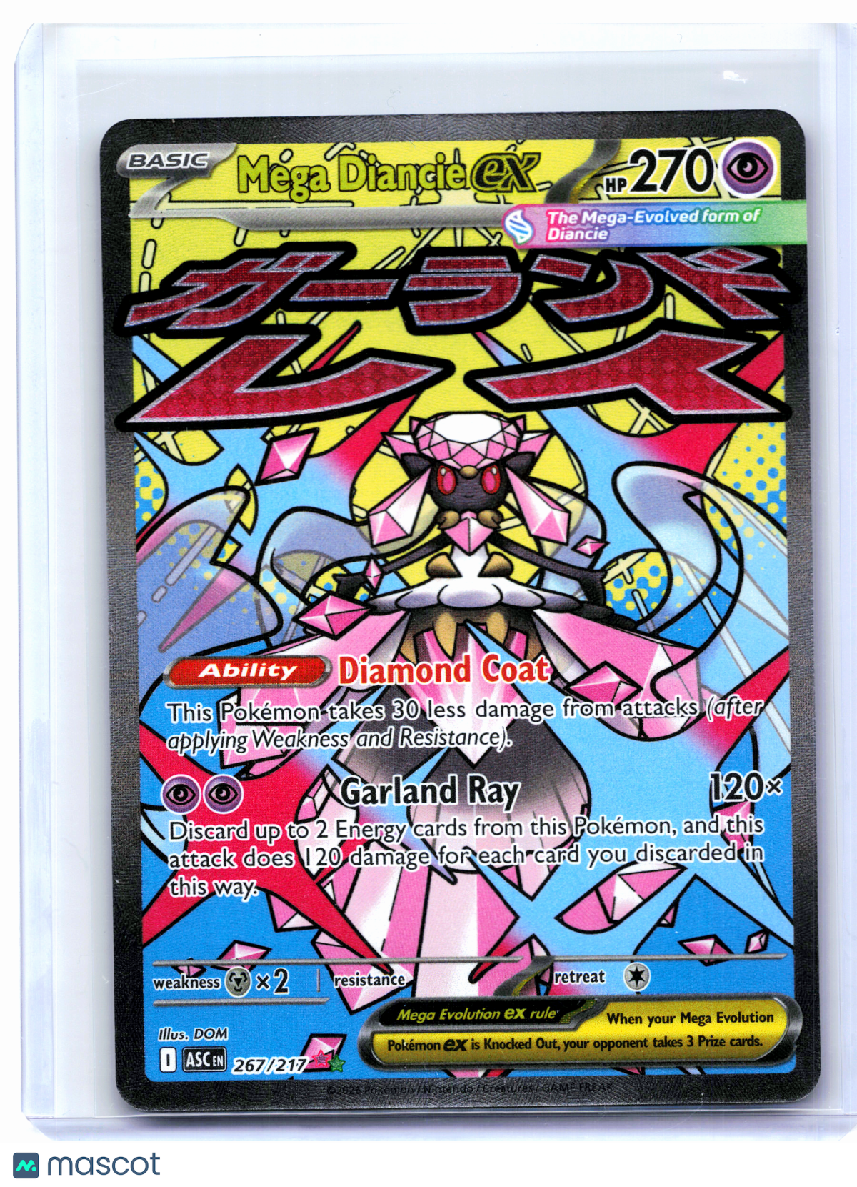 2026 Pokemon—Mega Diancie ex #267/217 Ascended Heroes—Mega Attack Rare Holo