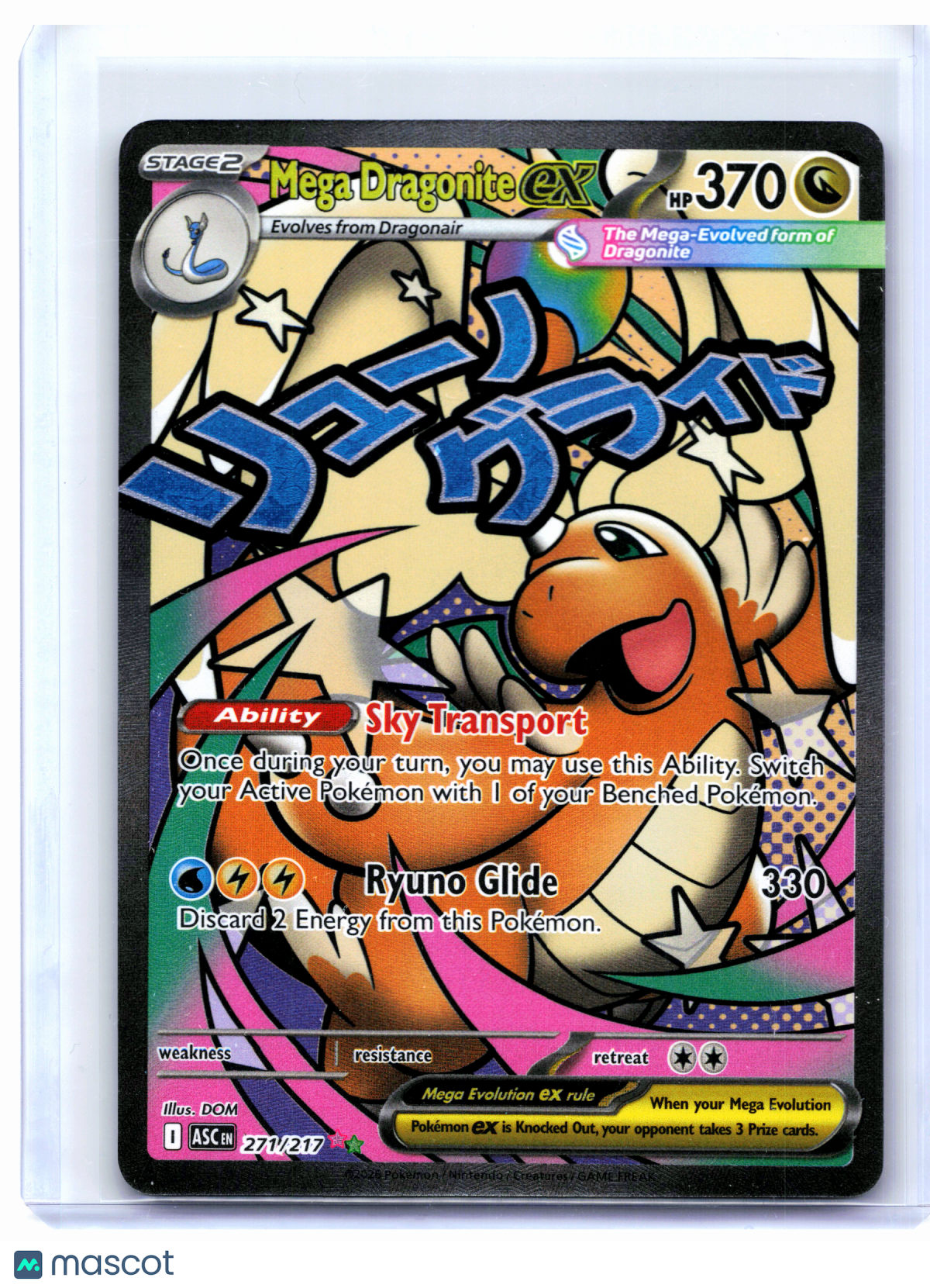 2026 Pokemon—Mega Dragonite ex #271/217 Ascended Heroes—Mega Attack Rare Holo