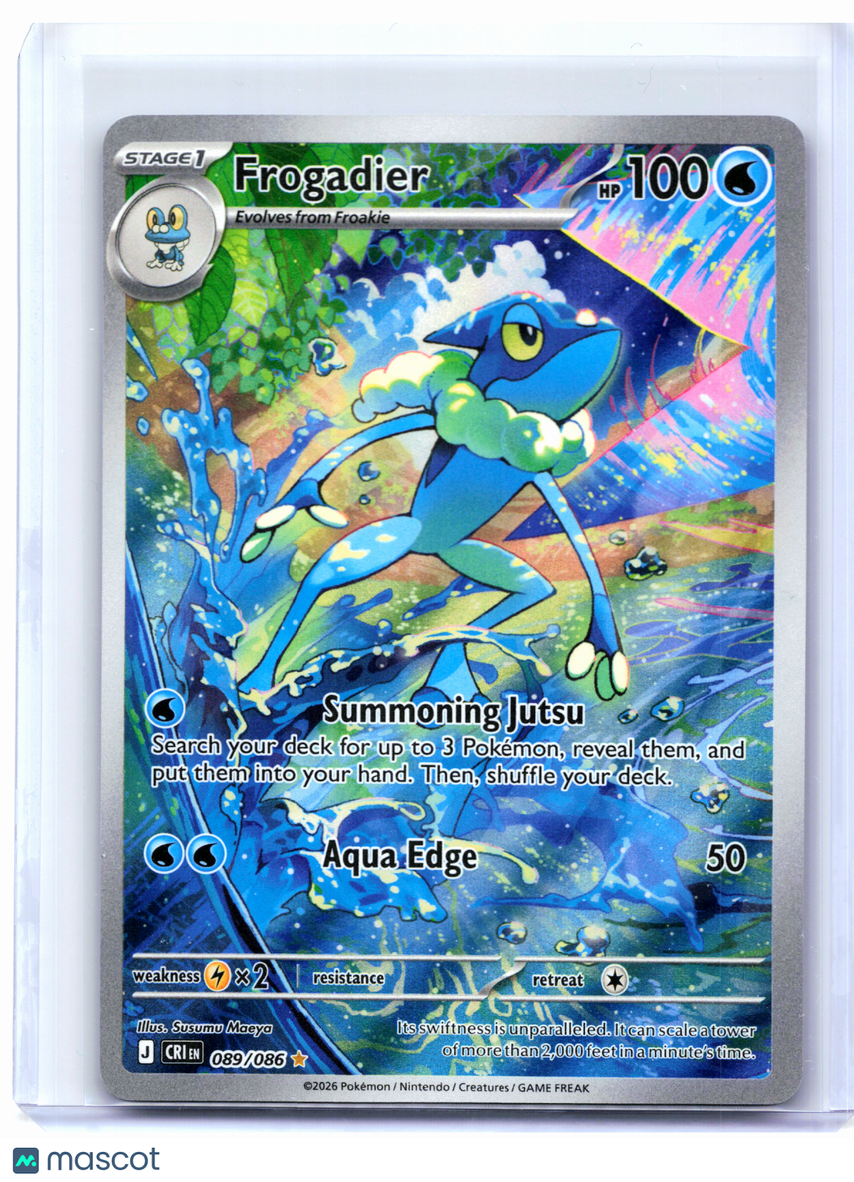 2026 Pokemon—Frogadier #089/086 Chaos Rising—Illustration Rare Holo