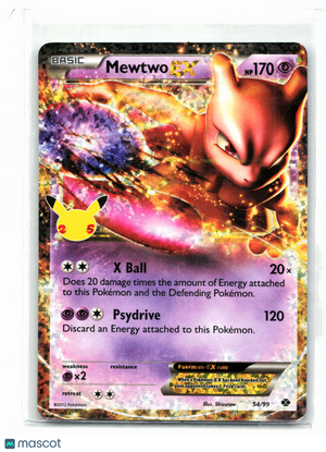 2012 Pokemon—Mewtwo EX #54/99 Celebrations: Classic Collection—CC Holo
