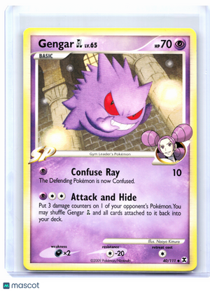 2009 Pokemon—Gengar GL #40/111 Rising Rivals—Uncommon Nonholo [Heavily Played]